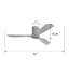 Ventilateur de plafond encastré à moteur à courant continu de 52 pouces avec pales en bois sculpté de couleur argent classique, télécommande, sans lumière, 6 vitesses