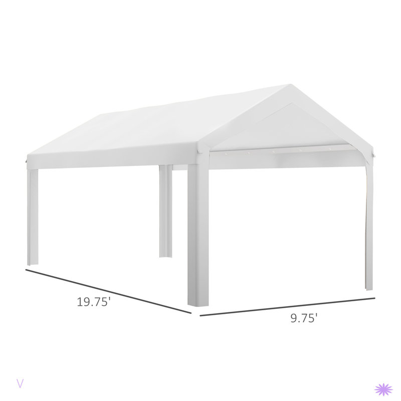 Carport Replacement Top Canopy Cover, UV And Water Resistant Portable Garage Shelter Cover With Ball Bungee Cords, Only Cover