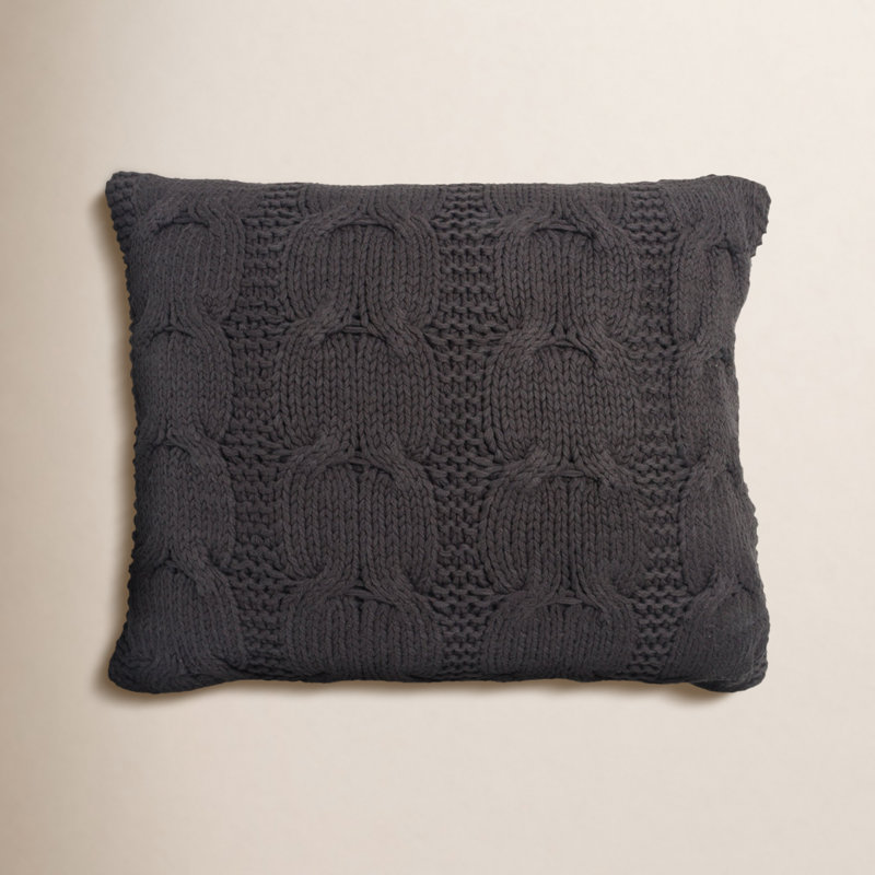 Michaela Euro Pillow Cover, 26"H x 26"W, Steel Gray