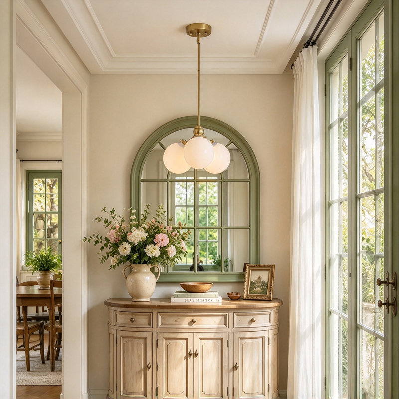 3-Light Modern Opal Glass Pendant Light
