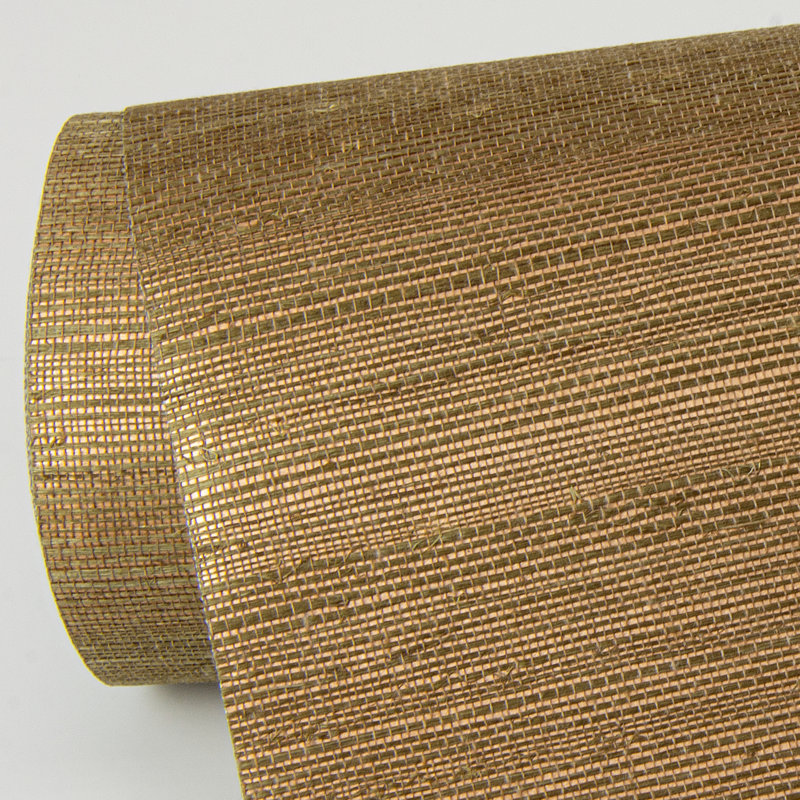 Loom Abstract Grass Cloth Wallpaper Roll, Bronze, 36" W x 24' L