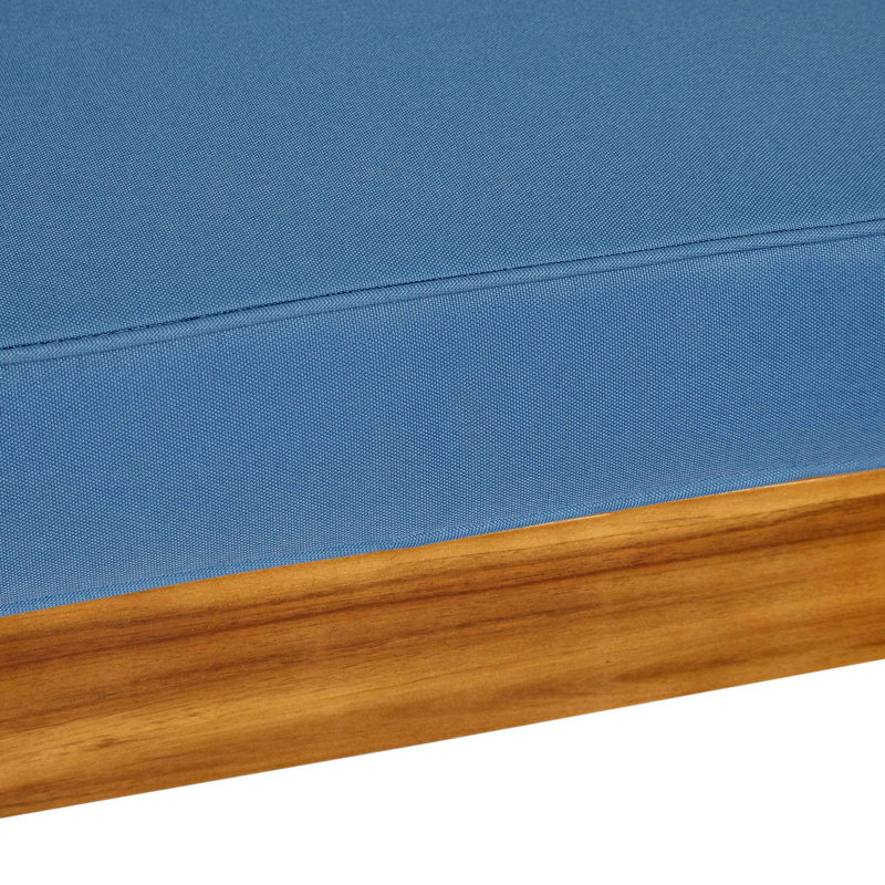 Fauteuil club, Bleu, Teck