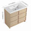 Meuble-lavabo autoportant avec lavabo en résine