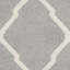 Tapis gris en laine et coton tissé à la main Rodgers-804599630