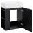 Wall-Mounted Bathroom Vanity with Diamond-Patterned Doors-1936510954
