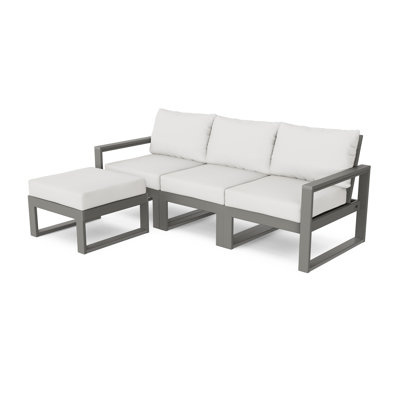 POLYWOOD EDGE Modular Deep Seating Set with Ottoman