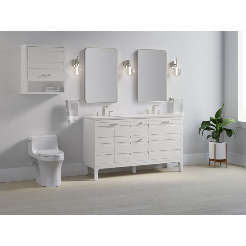 Helst 60-In Bathroom Vanity Set, White