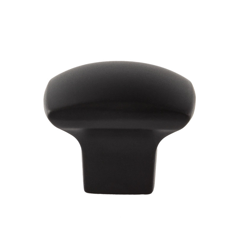 Boise 1-1/4" Length Matte Black Square Cabinet Knob, Matte Black