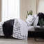 Ensemble d'édredon réversible en microfibre blanc / noir Mainline-85581400