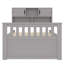 Base de lit plateforme simple avec bibliothèques de rangement et tablettes, 4 tiroirs