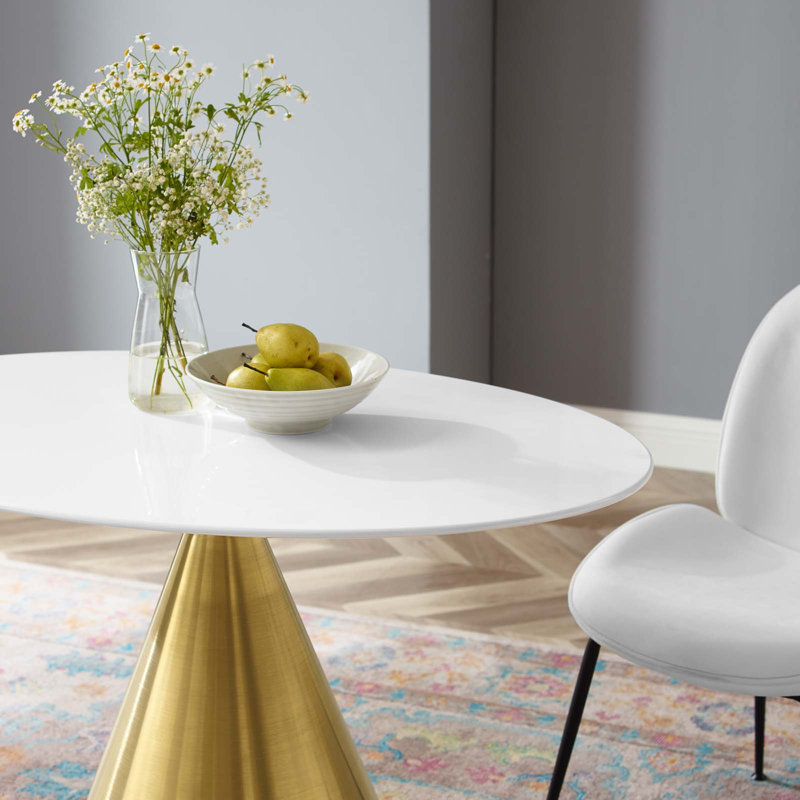 Tupelo Dining Table by Modway, White, 47" L x 27.5" W