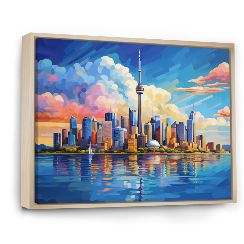 Popart Australian City - Sydney Canvas Prints, H 12 po x l 20 po x P 1 po, Cadre flottant brun