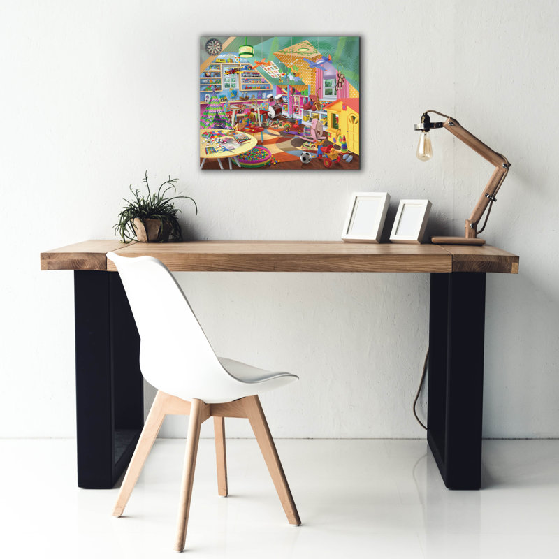 «Lets Play» par Bigelow, illustrations sur toile, H 20 po x l 24 po x P 0,75 po