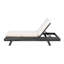 Ensemble de chaises longues, espace disponible d'un côté avec coussin de détente (crème et triple pli)-1902425231