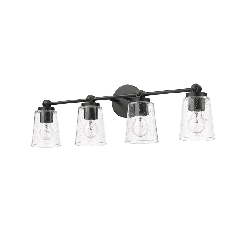 Baysview 4 - Light Dimmable Bathroom Vanity Light, Matte Black