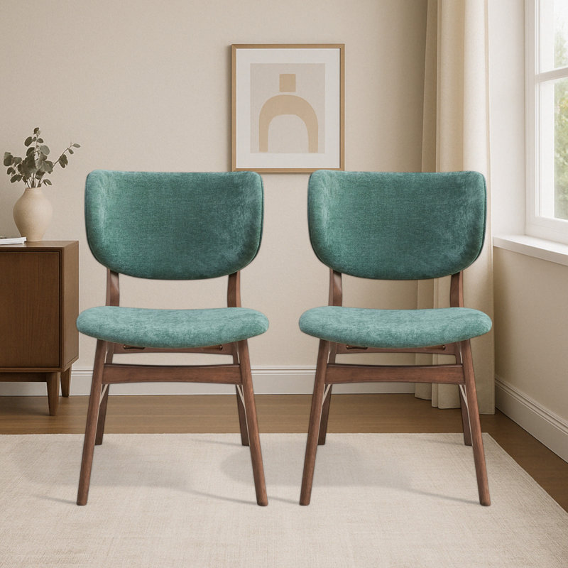 Ensemble de 2 chaises d'appoint Indrit Green, Vert
