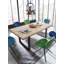 Brigham Oak Solid Wood Top Metal Base Dining Table-898170118-898170140