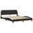 vidaXL Bed Frame without Mattress Hvar Black and White 152x203 cm Faux Leather-1397079128-1397079130