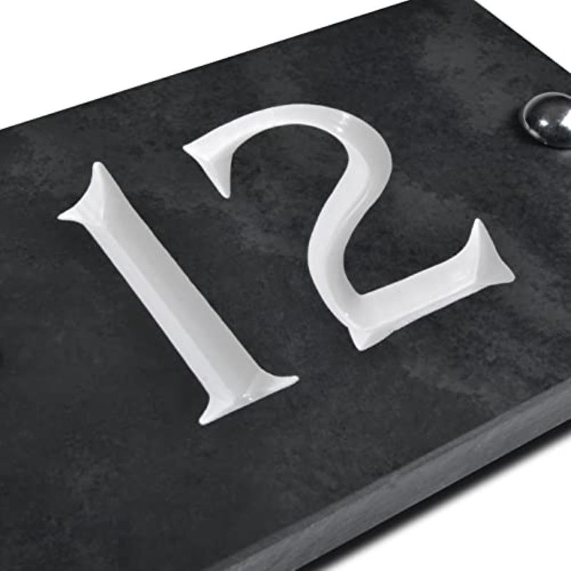 Odacia 10cm H Stone House Number, 1, Black