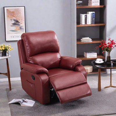 Fauteuil inclinable pivotant en similicuir Kundani