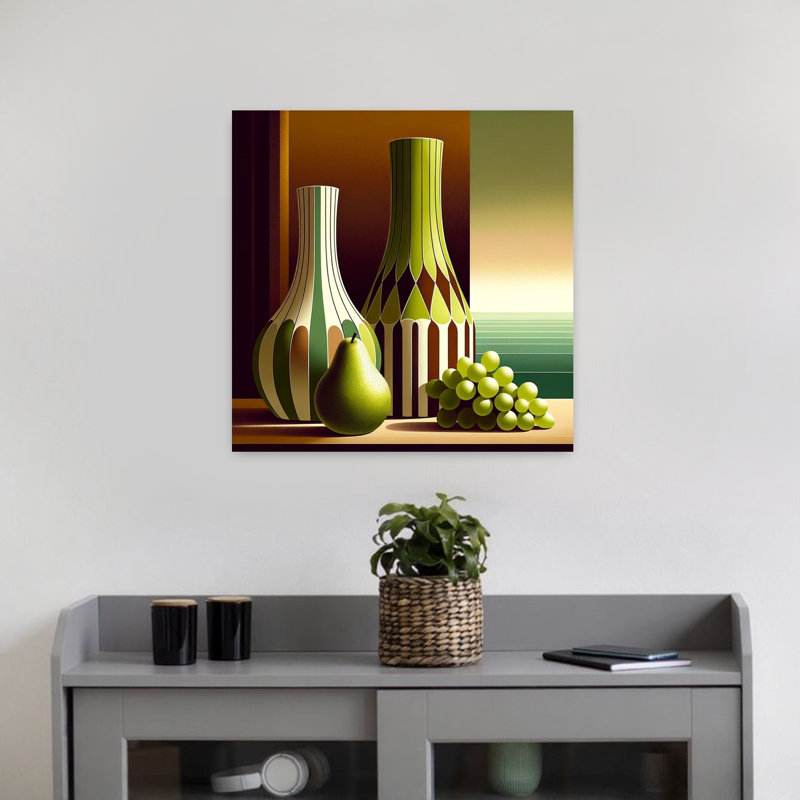 Art contemporain, art floral moderne, H 18 po x l 18 po