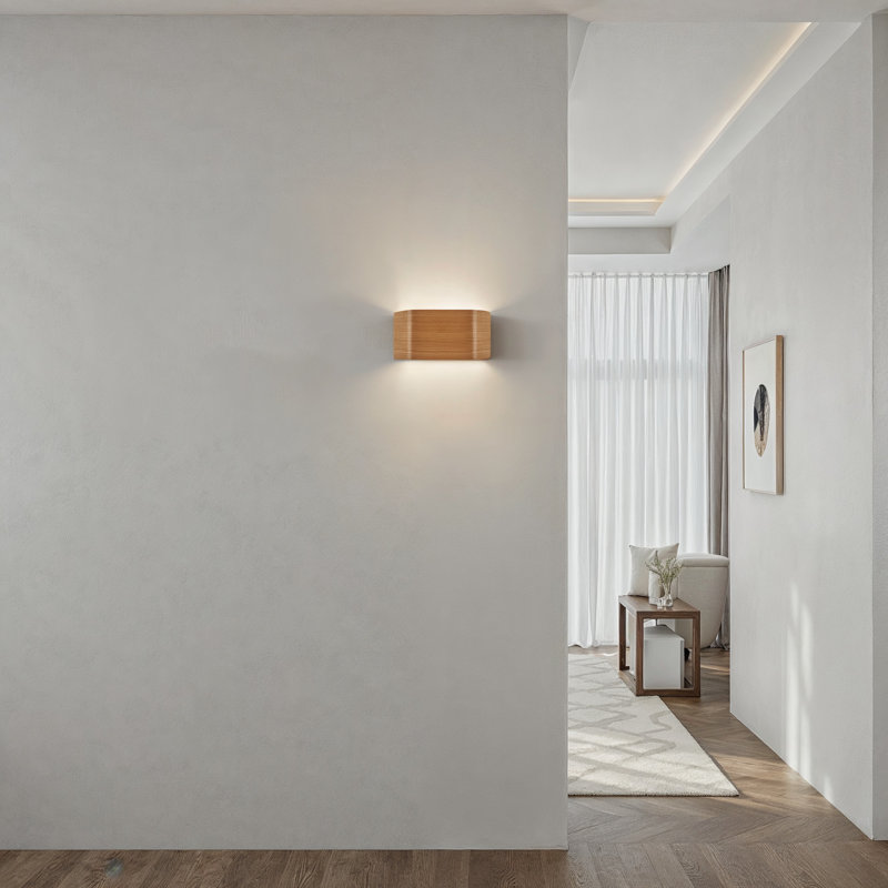 Plafonnier encastré 1 lumière Zen, Chêne