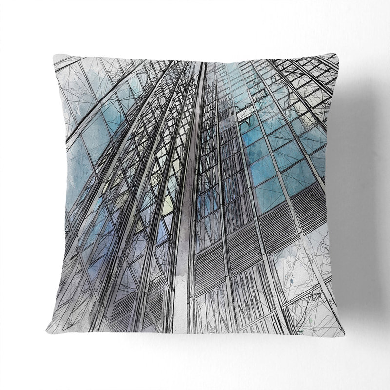Square Throw Cushion, Black, 40cm H x 40cm W x 15cm D
