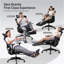Fauteuil de bureau ergonomique en filet avec repose-pieds et fauteuil de direction avec accoudoirs 4D-331531210-331531223