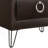 Dark Merlot 2-Drawer Nightstand With Hairpin Legs