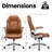 Gavin Faux Leather Executive Chair Ergonomic Office Chair with Inflatable Lumbar Support Spring cushion seat-468170009