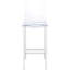 2 tabourets transparents et de bar. Conception épurée pour tout espace. Support de dos confortable. Paire de tabourets modernes 46 po x 21 po x 17 po, siège 30 po x 14,5 po. Avec barre de cuisine. 46 po x 21 po x 17 po-1176202688