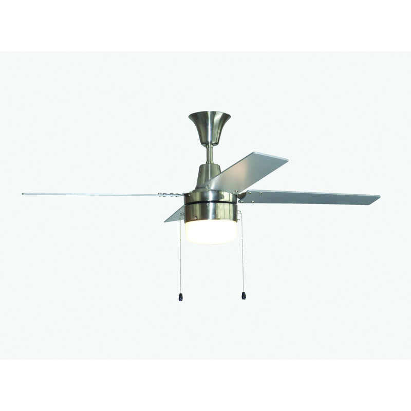 Gearhart 48'' Ceiling Fan with LED Lights, Brushed Nickel