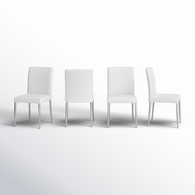 Chaise d'appoint rembourrée Ehrhardt, Blanc