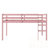 Twin Loft Bed with Ladder and Strengthened Slats-1744399589