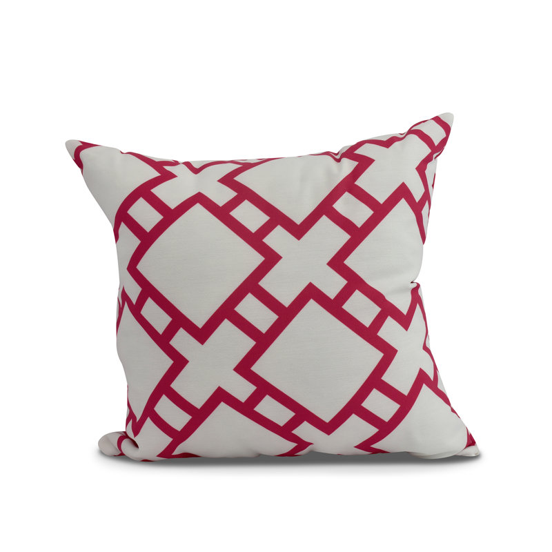 Housse et insert de coussin d'extérieur carré Palm Beach, Rose/fuchsia, 18 po x 18 po