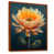 Toile avec cadre flottant brun