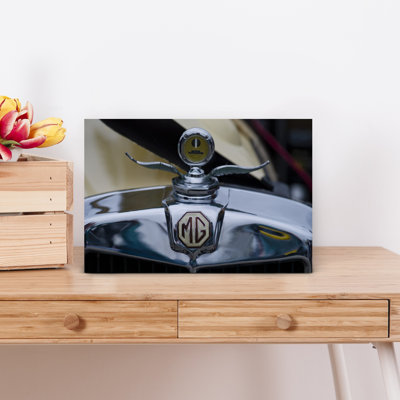 Close-up Of The Logo Of MG's Car Culver City Los Angeles County California USA by Scott M. Tansey - Wrapped Canvas Print