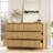 6-Drawer Dresser for Bedroom, Handle-Free Modern Storage Cabinet, Large Capacity Chest with Smooth-Glide Drawers, Wood Finish-1936121530