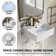 Los Flexi Floating Wall Mount Sink with 3-Hole at 4" Centers, White Ceramic with Overflow