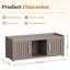 Armoire de rangement à chaussures en résine 46,86 "avec 2 portes et tablettes réglables (brun clair / gris)-1246474680