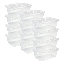 Bacs de rangement en plastique transparent de 95 pte avec couvercles Rubbermaid, paquet de 4