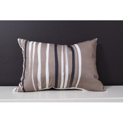 Striped Outdoor Reversible Throw Pillow