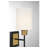 1 - Light Wall Sconce In Matte Black With Brass Accents-1164321766