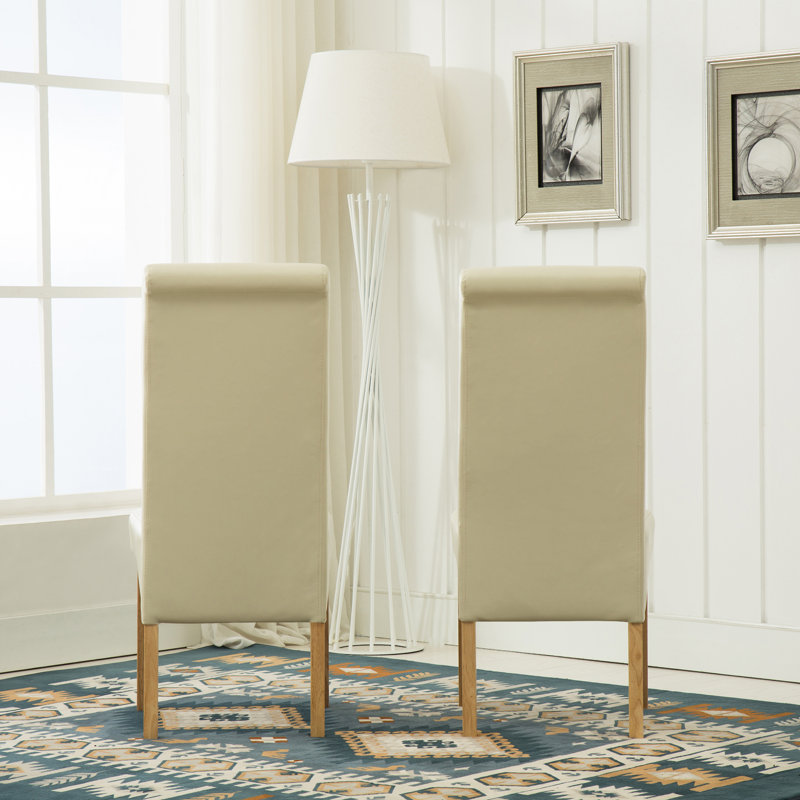 Newry Upholstered Dining Chairs Set of 4, Cream