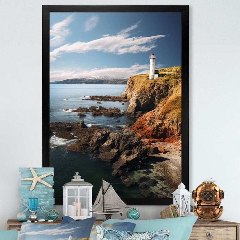 Port Harbor Retreat I - Nautique et plage, reproductions d'art mural, H 20 po x l 12 po x P 1 po, Cadre photo noir