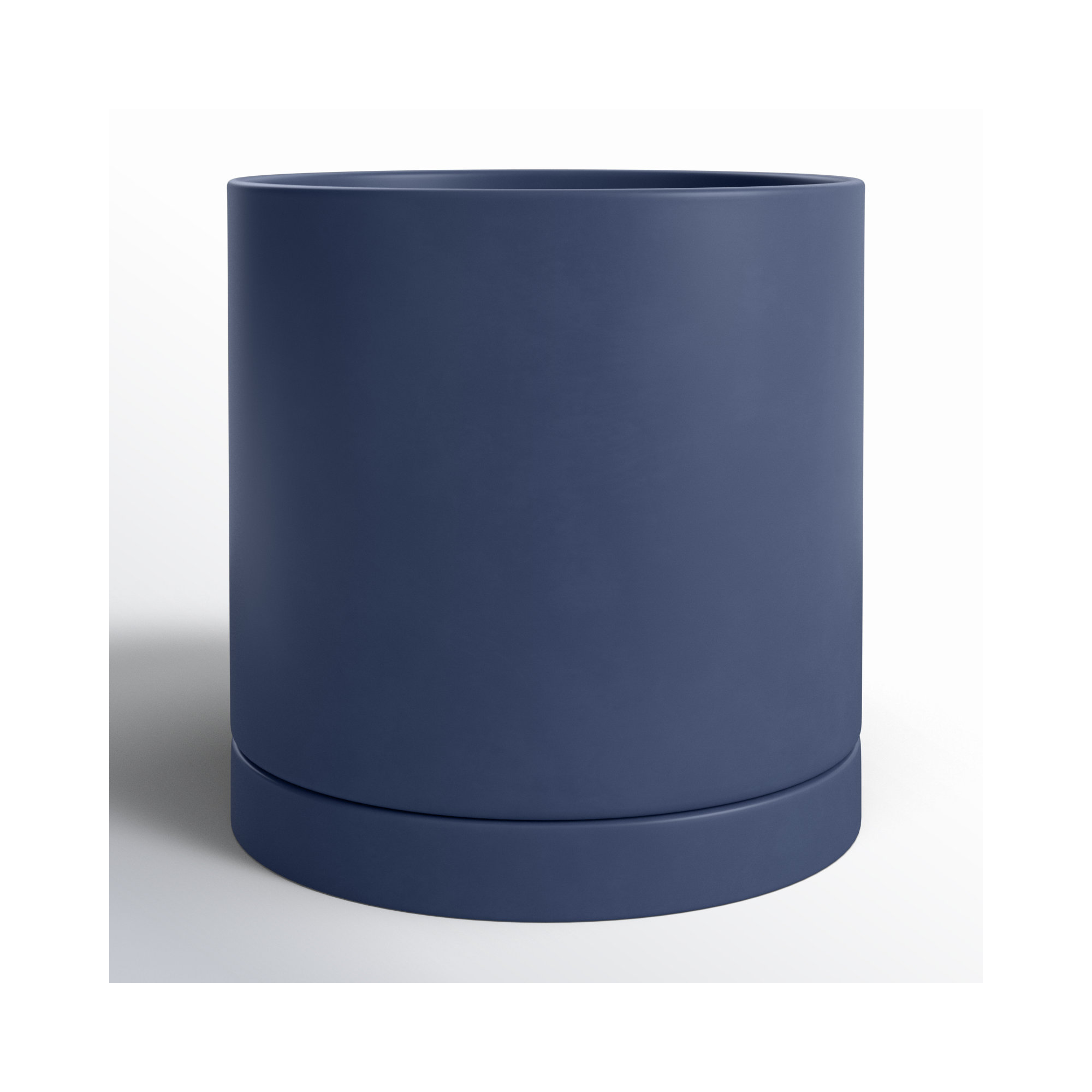 Carlotta Ceramic Pot Planter, Dark Blue, 10" H x 10" W x 10" D