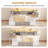 Full Corner Daybed Frame with 6 Drawers and Storage Bookcase Daybed with Charging Station and LED Lights-122632851-123467512