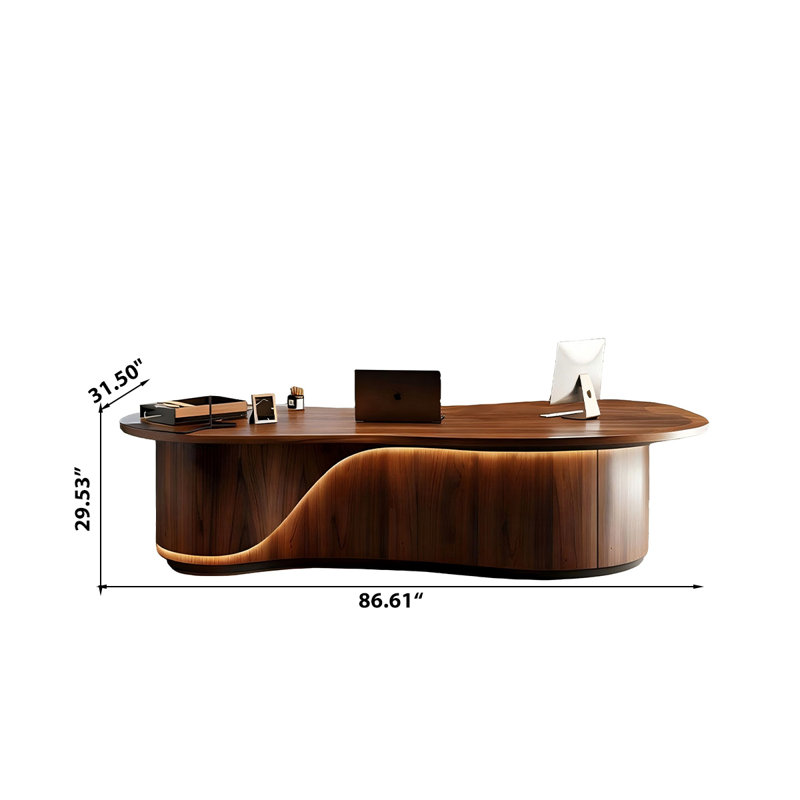 Bureau de direction 86,61 "Retro, H 29,53 po x l 86,61 po x P 31,5 po