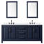 Ensemble de meuble-lavabo double 80 po avec dessus en quartz et miroir Daria-100481391-100501997-100481393