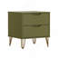 Table de chevet vert olive